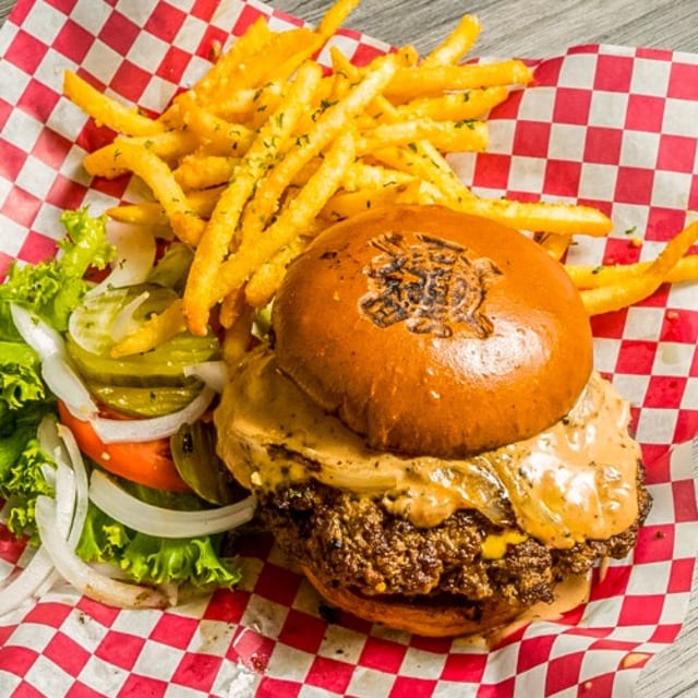 Cheese Double Smash Burger.