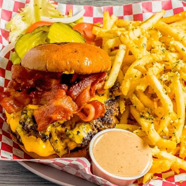 Bacon Double Smash Burger.